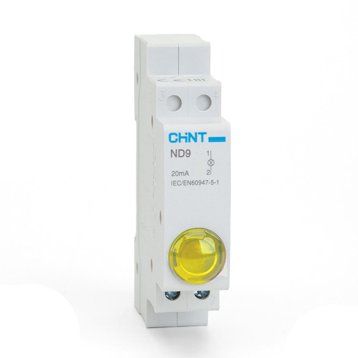 Арматура модульная сигнальная CHINT ND9 Желтый (594118)