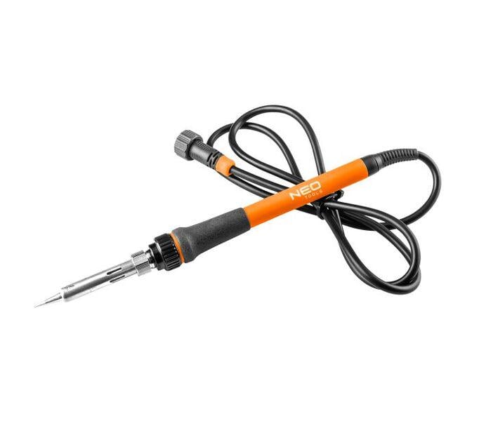 Паяльник с 5-контактным штекером NEO Tools 19-220 с керамическим нагревательным элементом Черный с оранжевым (110-106-19-220)