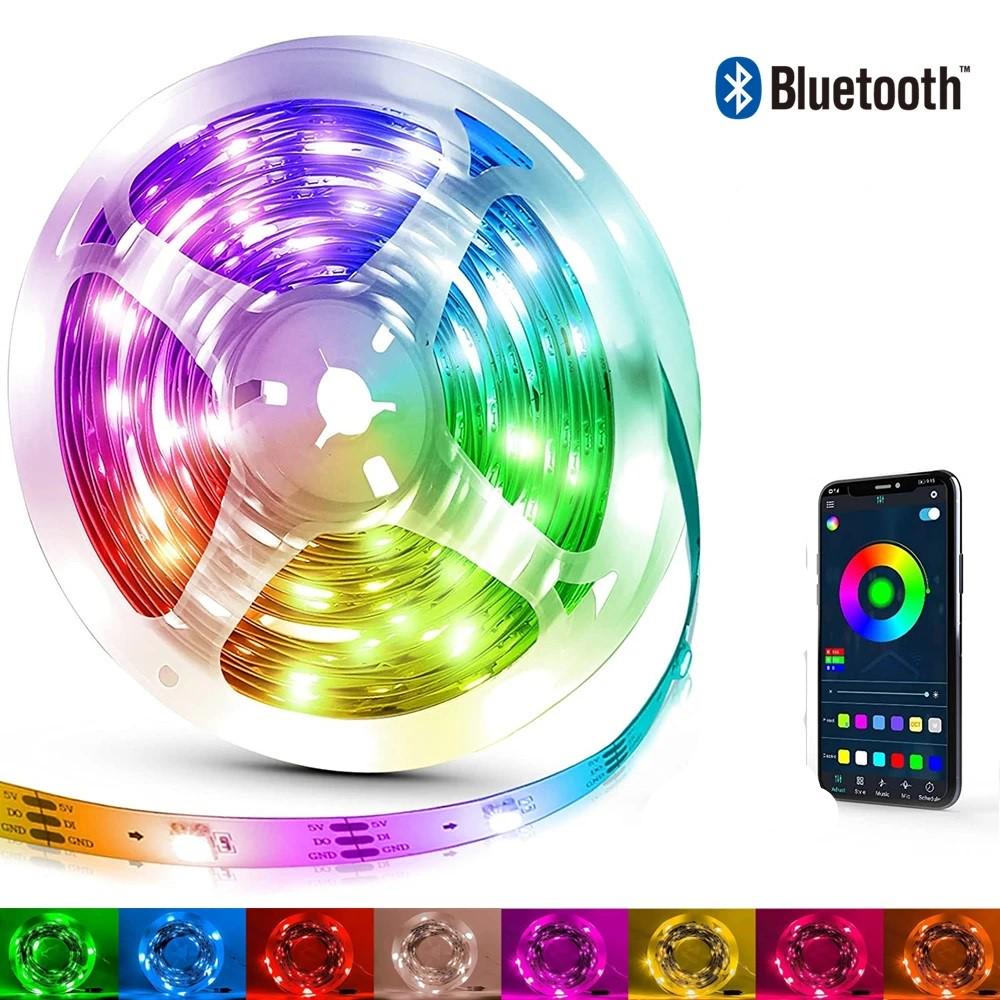 Гірлянда стрічка на стіну музична RGB Bluetooth від USB з пультом (785fb270)