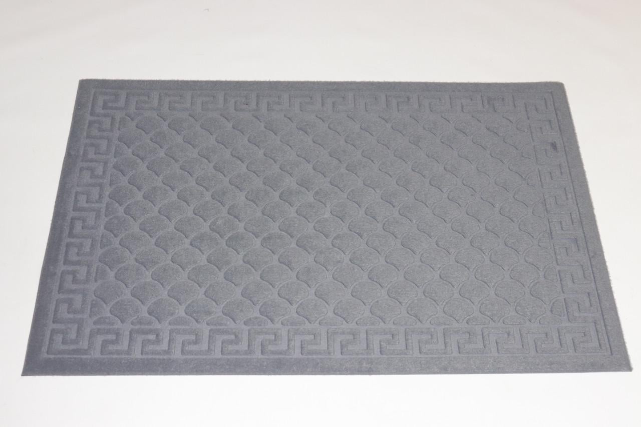 Коврик с тиснением 60x90 см текстильный на резиновой основе (1321/grey)