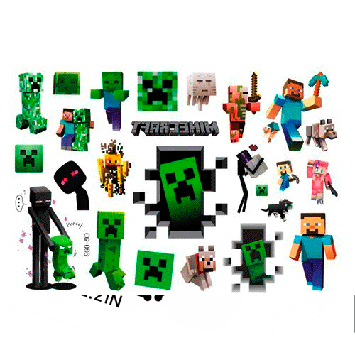 Татуировки детские Minecraft Tatto Set