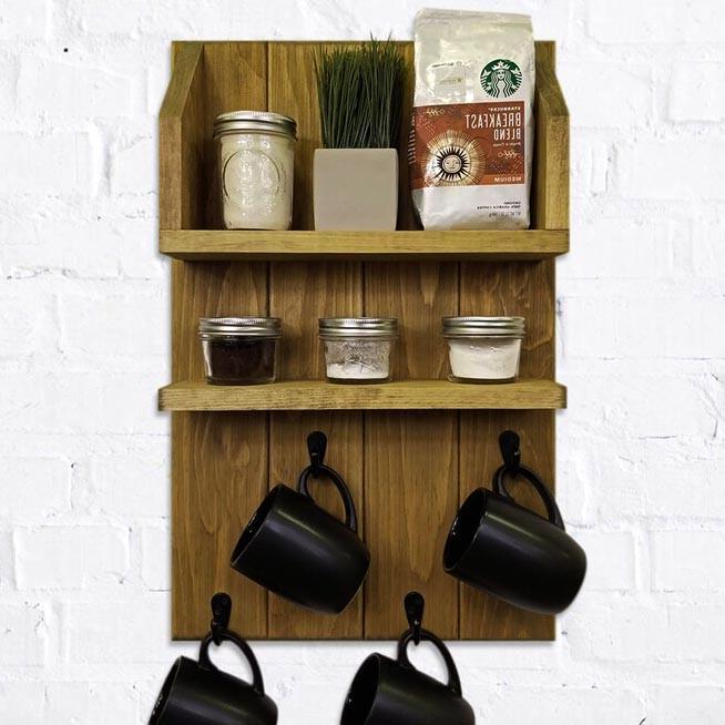 Полка для кружек из дерева Гавар Мускат (СДК-000607)