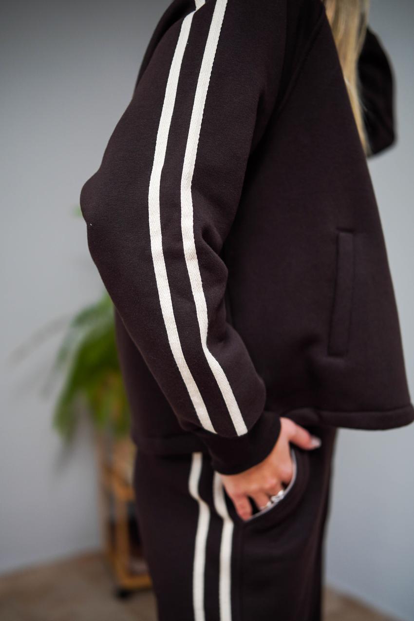 Костюм женский М208.4 на замке с начесом 3XL Коричневый (1028-1-65) - фото 5