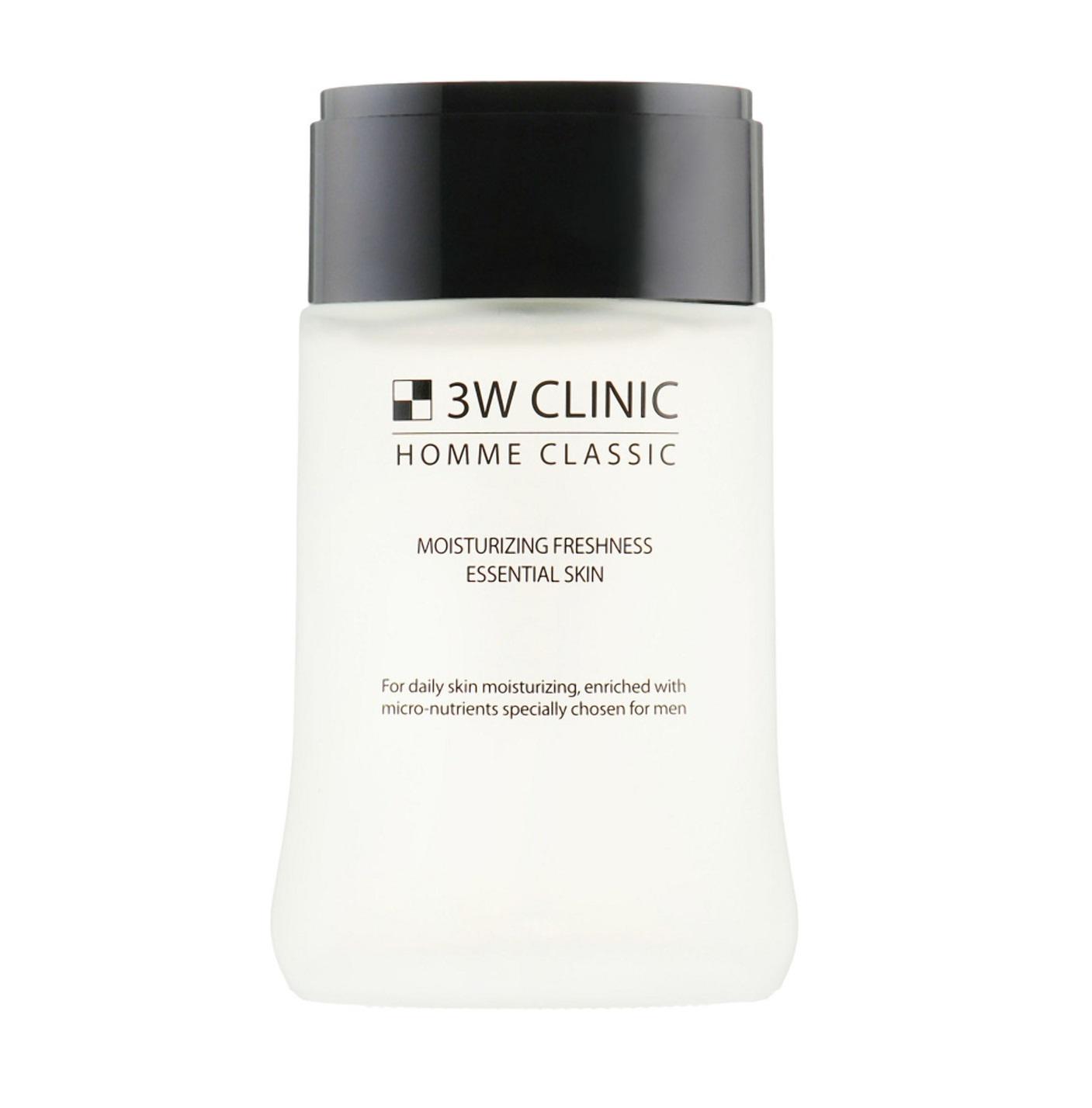Тонер для лица мужской 3W Clinic Homme Classic Moisturizing Freshness Essential Skin 150 мл (8809180014980)