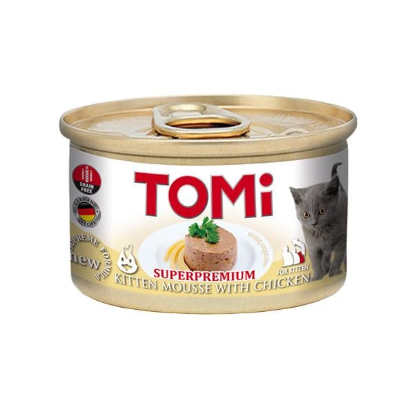 Консервы для котят мусс TOMi For Kitten Chicken курица 85 г (166529) Консервы для котят мусс TOMi For Kitten Chicken курица 85 г (166529)