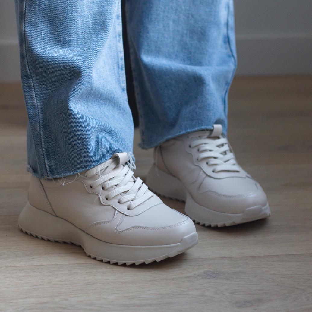 Кроссовки женские Zlett из натуральной кожи р. 41 Молочный