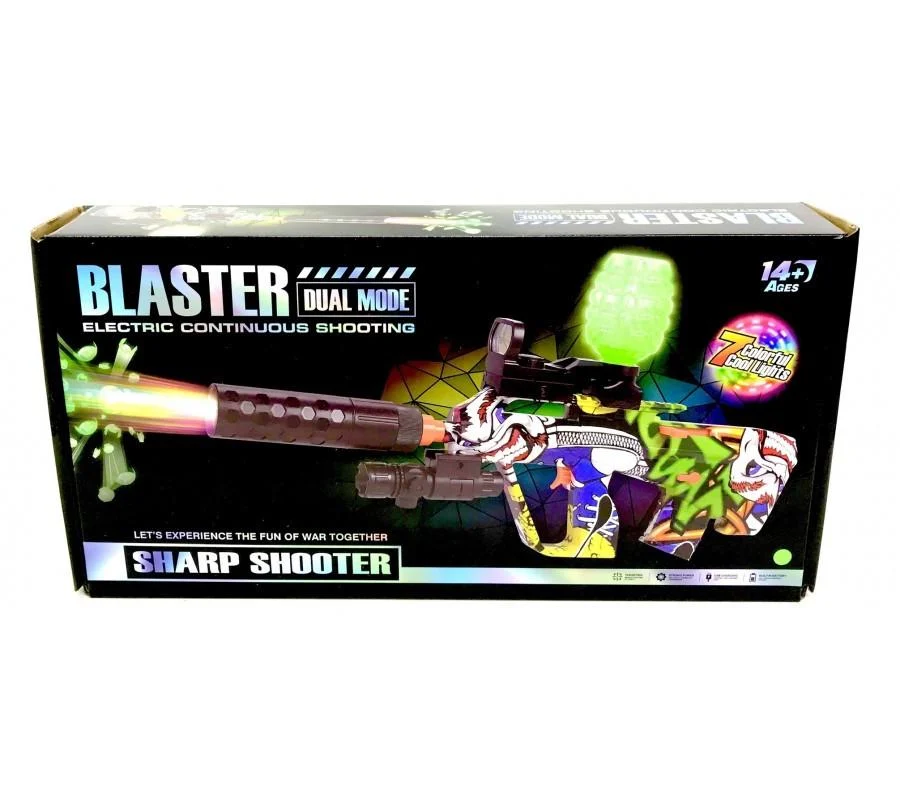 Автомат на гелевых шариках со светом и аксессуарами (777-34В)