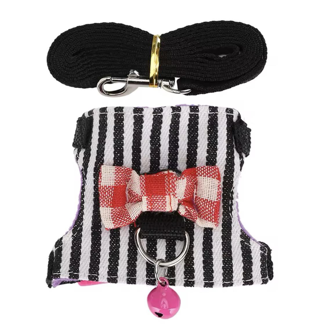 Шлей с поводком для крыс M Black/White (54654754909)