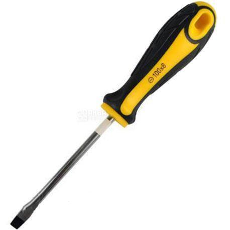 Викрутка плоска Lemanso 6x100 Жовто-чорний (LTL30007)