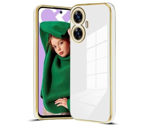 Чехол накладка Silicone Adds 6D для Realme C55 Белый