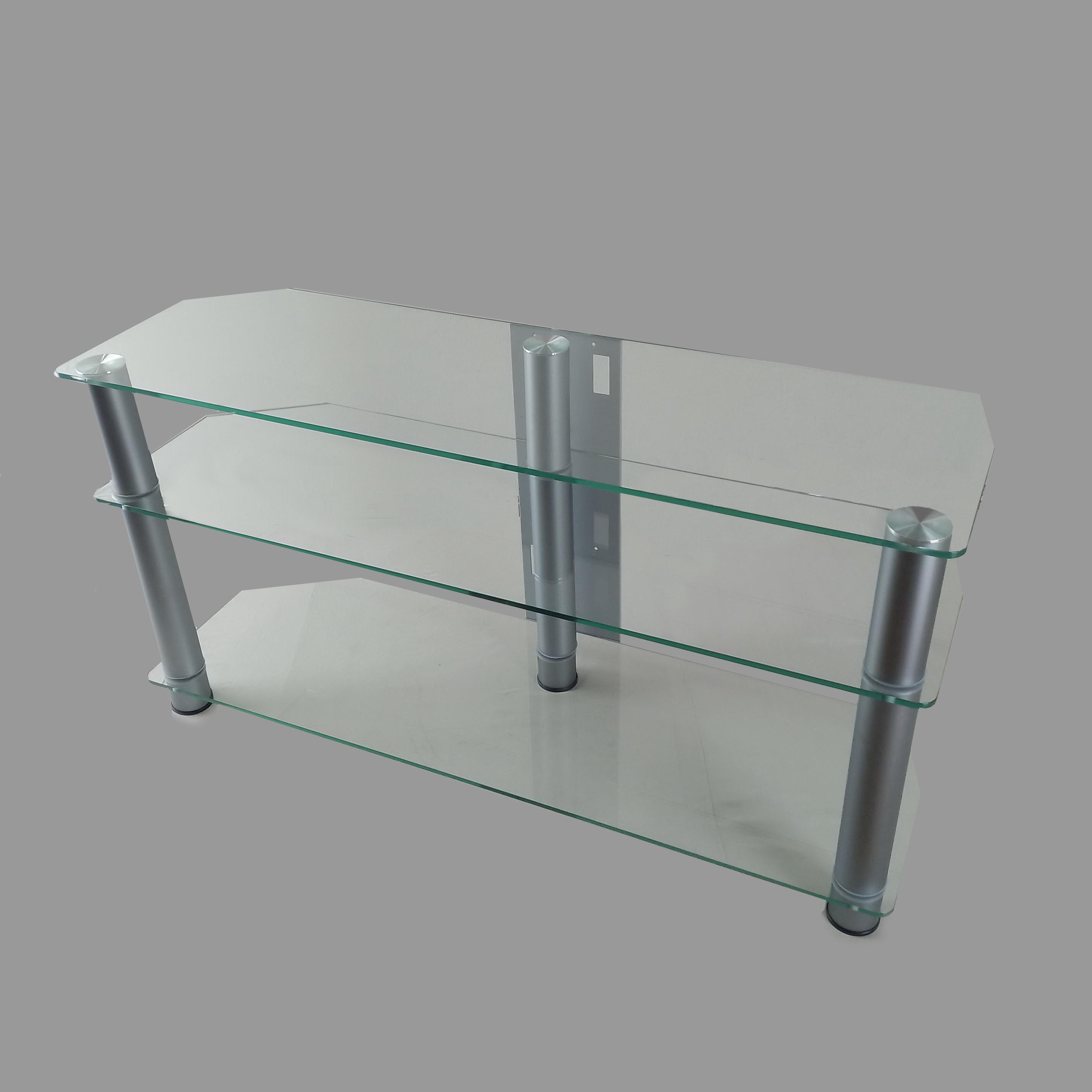 Тумба под телевизор Commus Меридиан new clear Alm 20-47" 1100х350х569 мм Прозрачный/Алюминий (633320123) - фото 2 Тумба под телевизор Commus Меридиан new clear Alm 20-47" 1100х350х569 мм Прозрачный/Алюминий (633320123) - фото 2