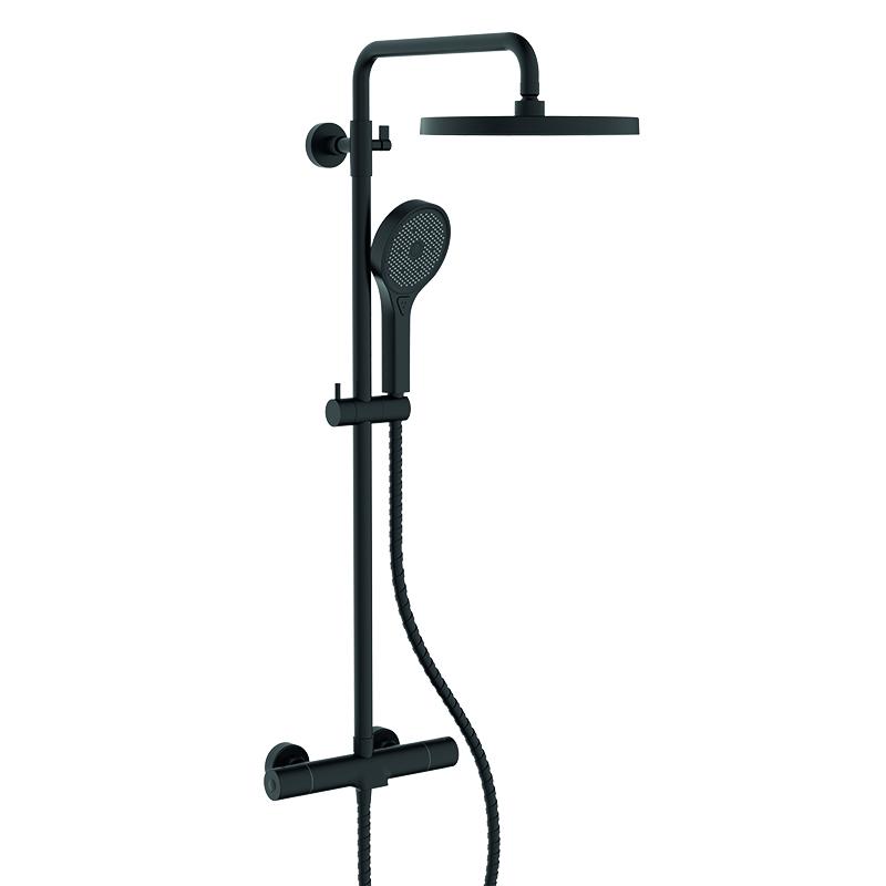 Душевая колонна с термостатическим смесителем KOER KB-55013-05 Черный (KR4731)