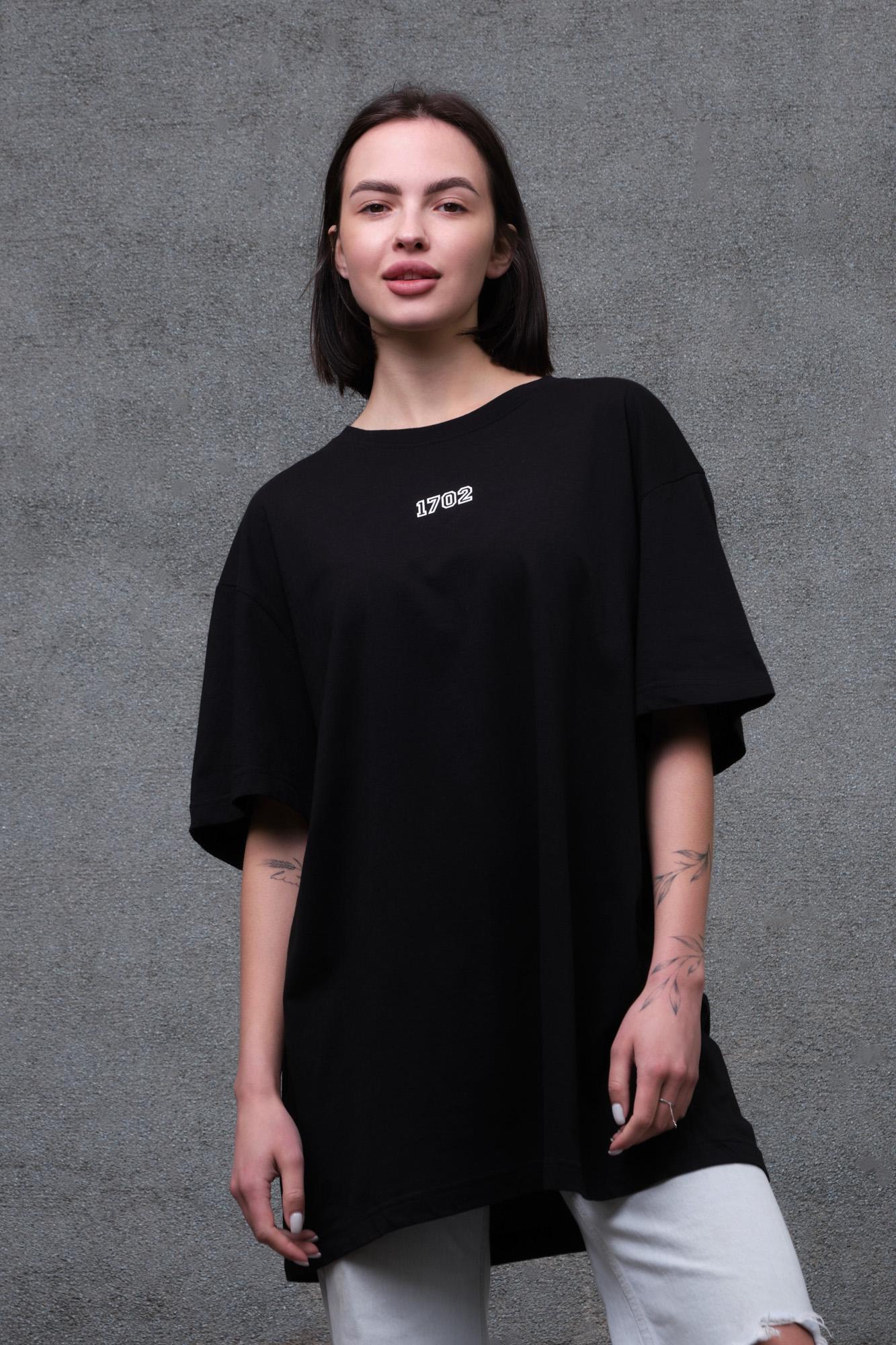 Футболка женская Without с принтом Dont Push The Horses оверсайз S/M Black (S8055225) - фото 4