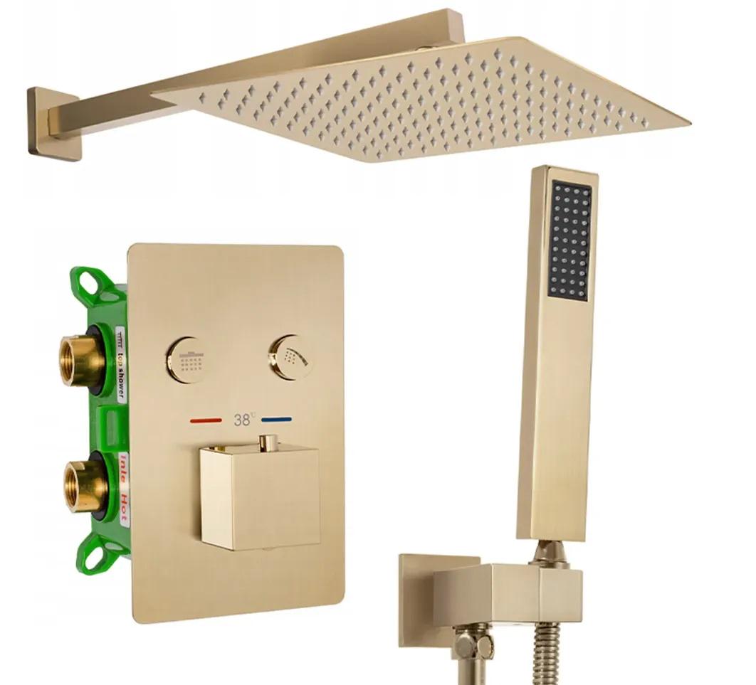 Душовий гарнітур прихованого монтажу Rea FENIX DAVIS Золотий (Мат Rea-P6358)