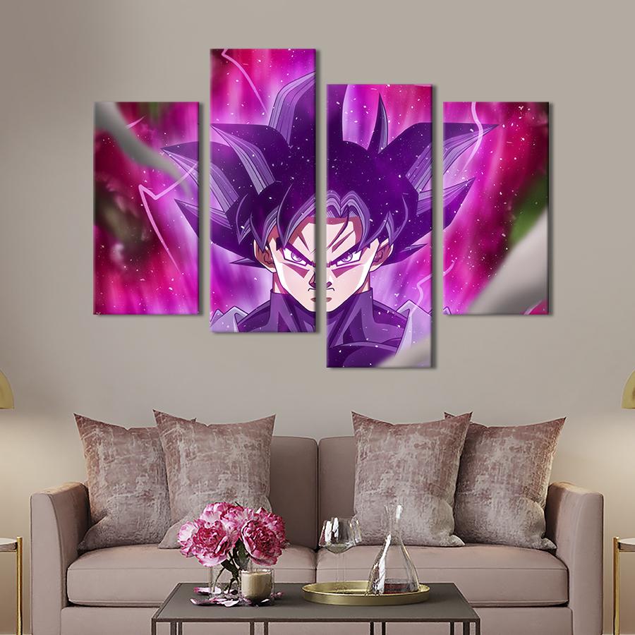 Картина модульная из 4 частей Гоку - герой аниме Драконий жемчуг Super XL 149x106 см (652-42)