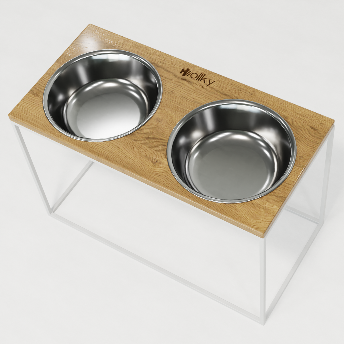 Миски на подставке для очень больших собак Hollky Base XXL40 2х2,8 л (BXXL40-643240-WHNT) - фото 6 Миски на подставке для очень больших собак Hollky Base XXL40 2х2,8 л (BXXL40-643240-WHNT) - фото 6