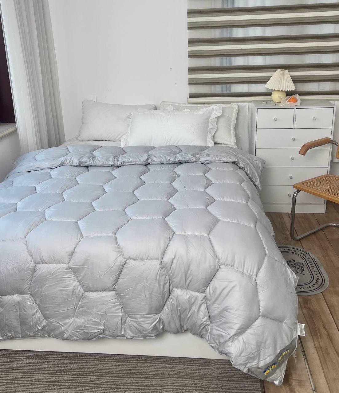 Одеяло Эко-пух евро с искусственным наполнителем 200х210 см Серый (22936415) - фото 2 Одеяло Эко-пух евро с искусственным наполнителем 200х210 см Серый (22936415) - фото 2