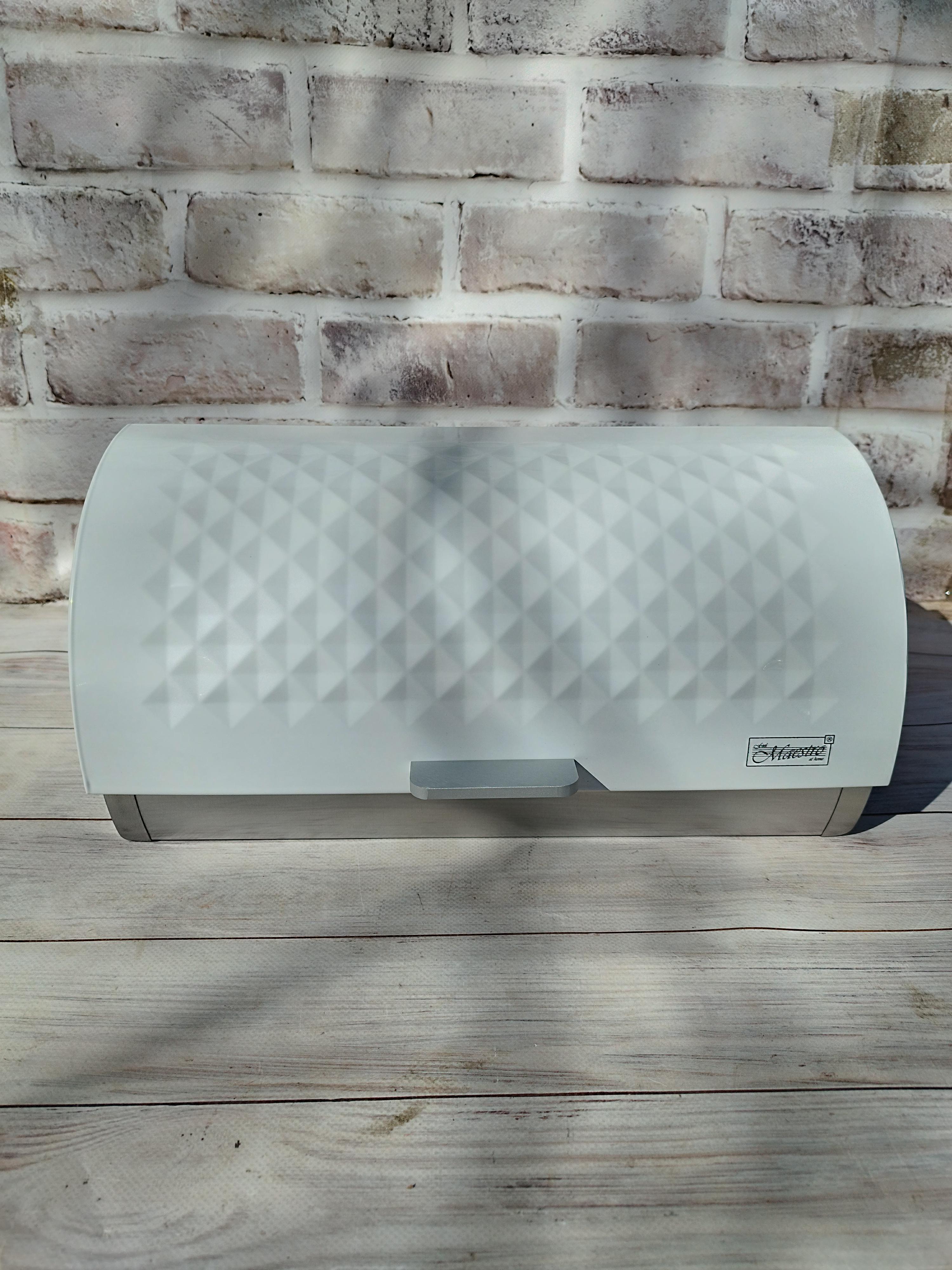Хлебница Maestro MR-1676-White из нержавеющей стали 38,5x19x25,5 см Белый (MR-1676-White)