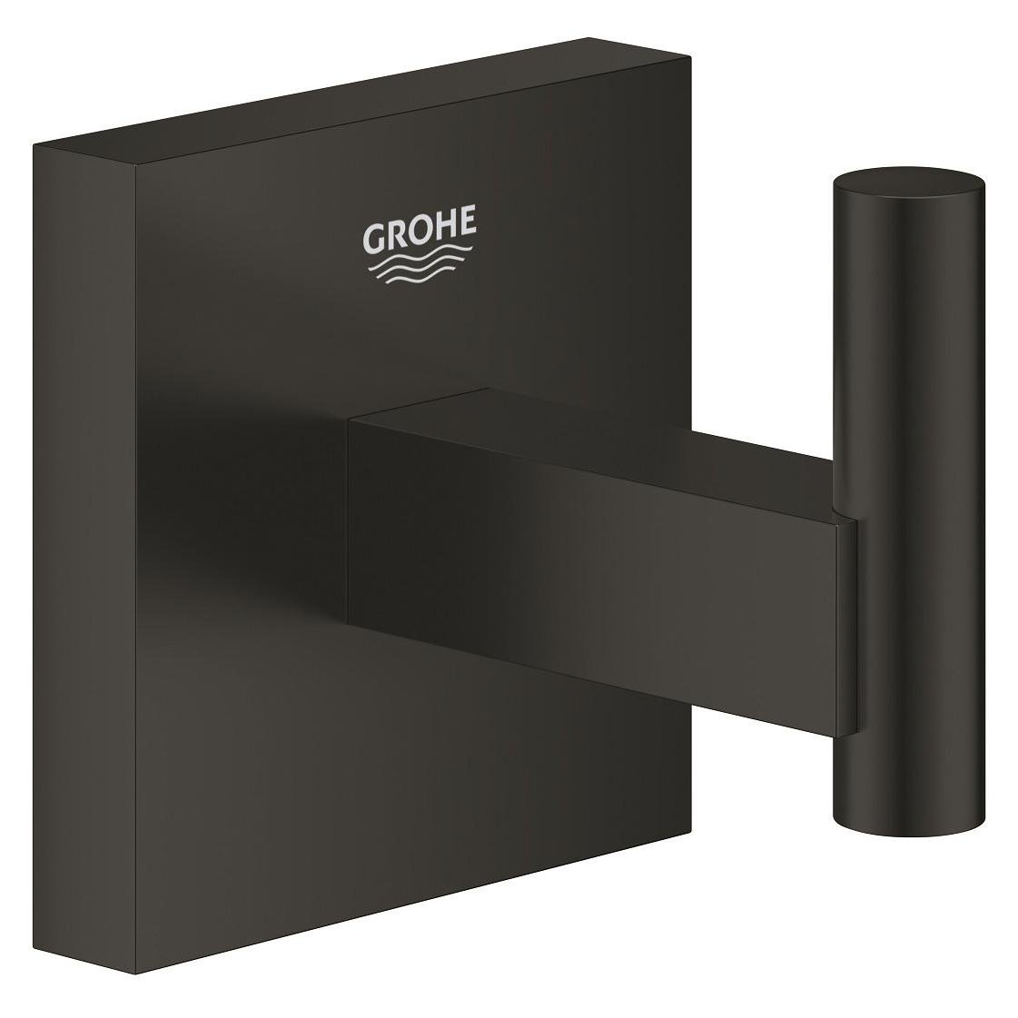 Крючок настенный Grohe QuickFix Start Cube 409612430 одинарный Черный (224780)