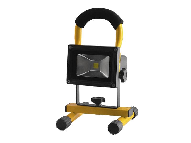 Прожектор светодиодный аккумуляторный 10W 6500К Желтый/Белый (1596)