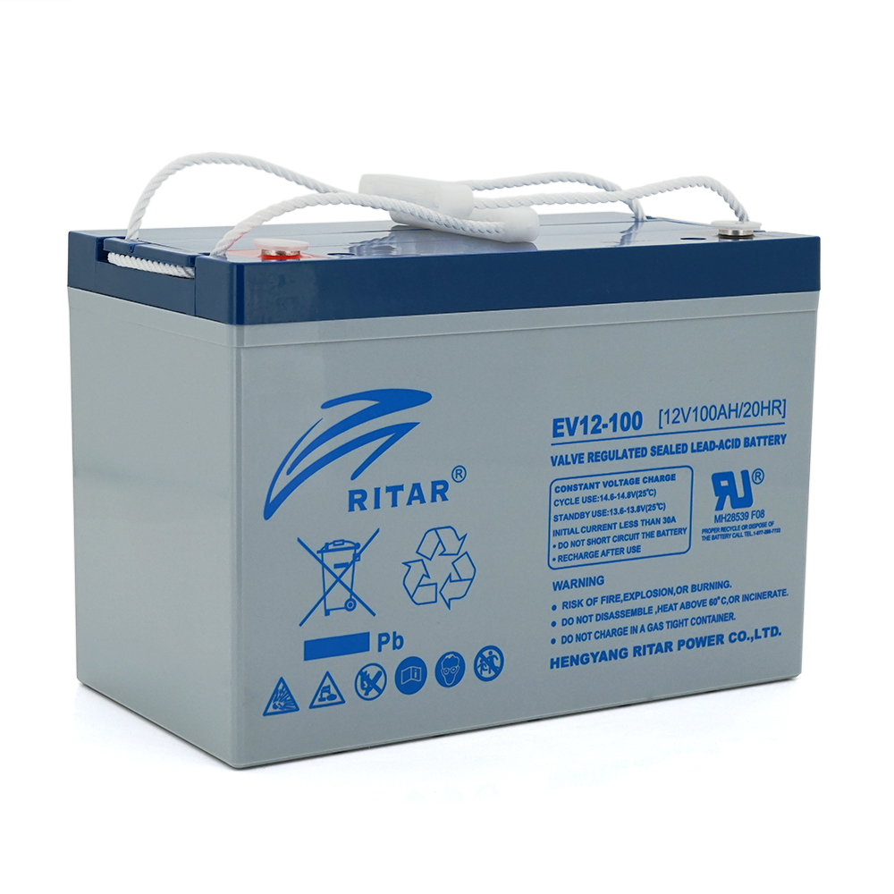 Акумулятор тяговий Ritar ev12 10012v 100ah m8 328х172х215 мм 29 кг (YUT_V9323)