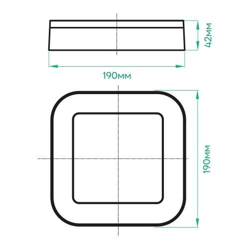 Светодиодный светильник Ardero 15W 5000К IP65 квадрат Белый (AL3007-SW 15W) - фото 3 Светодиодный светильник Ardero 15W 5000К IP65 квадрат Белый (AL3007-SW 15W) - фото 3