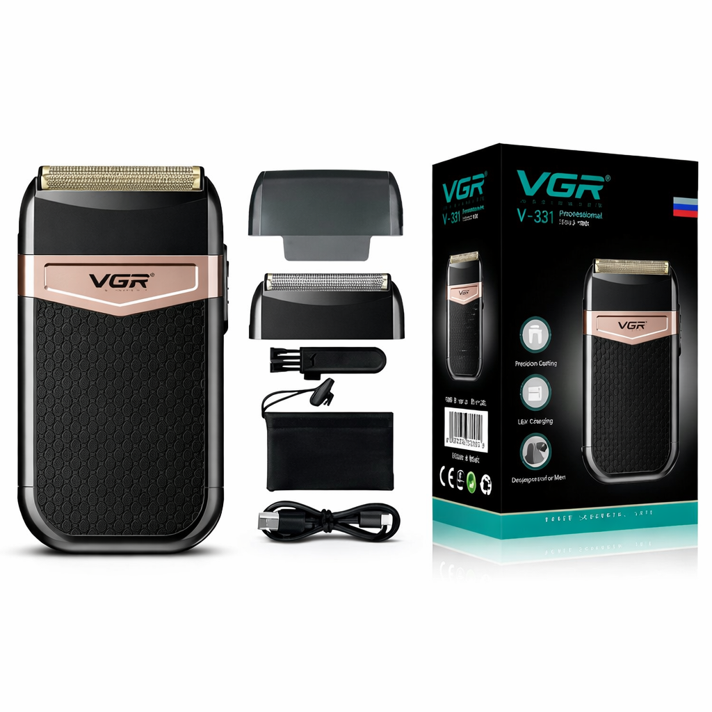 Шейвер дорожный VGR V-331 аккумуляторный сеточный IPX4 USB-C Черный (ML-05470) Шейвер дорожный VGR V-331 аккумуляторный сеточный IPX4 USB-C Черный (ML-05470)