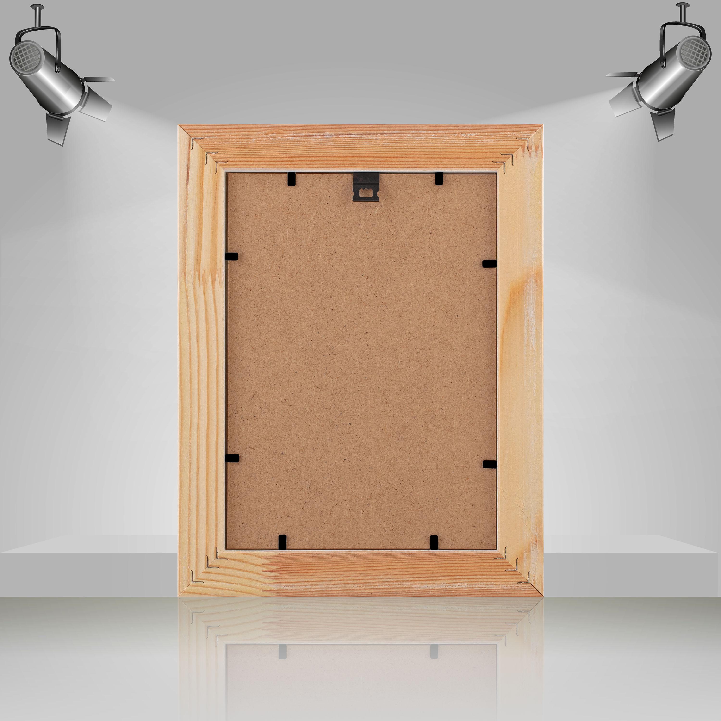 Фоторамка деревянная EmojiFrame 15х21 см А5 AH3322-02 пластиковое стекло 0,8 мм Фиолетовый - фото 4