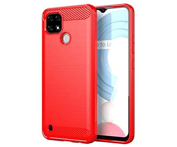Чехол-накладка Polished Carbon для Realme C21 Красный