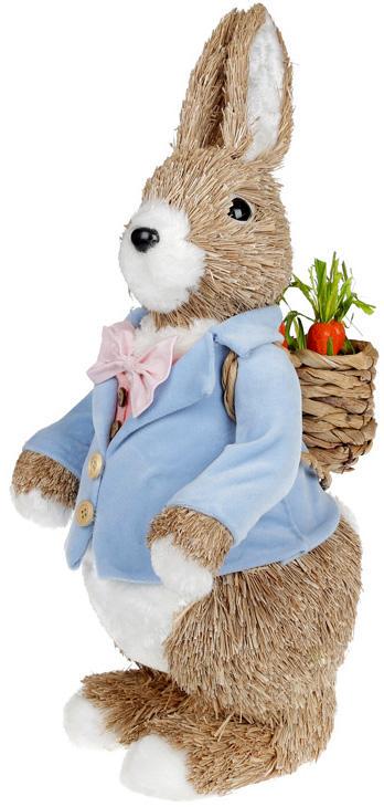 Фигура декоративная Зайка с корзиной 24х22х40 см Фигура декоративная Зайка с корзиной 24х22х40 см