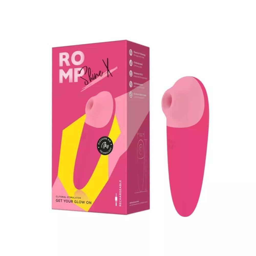 Стимулятор вакуумный клиторальный ROMP Shine X Розовый (23575/RPST2SG2)