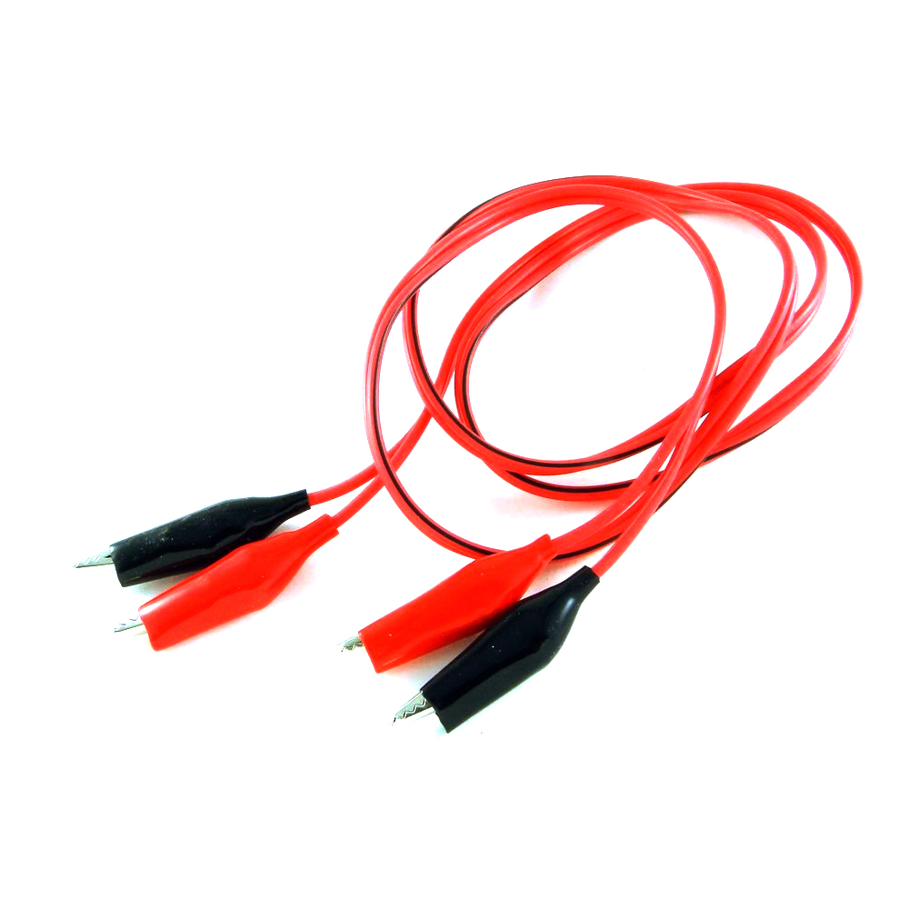 Соединительные провода с зажимами АКБ крокодилы медный провод 1,0 мм2 52 мм 1 м (YUT_V7056)