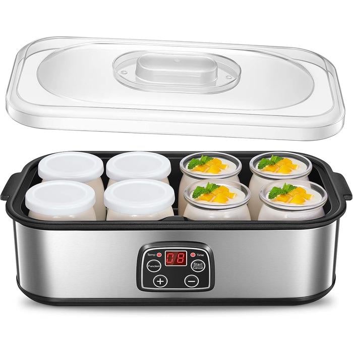 Йогуртниця FOHERE з 8 баночками та кришками (B09WVLTB58)