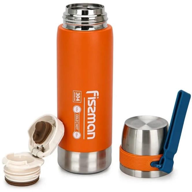 Термос Fissman 600 мл Оранжевый (9876fiss)