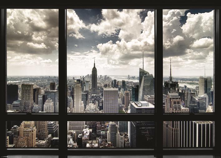 Постер плакат Вікно В NY Window 100x140 см