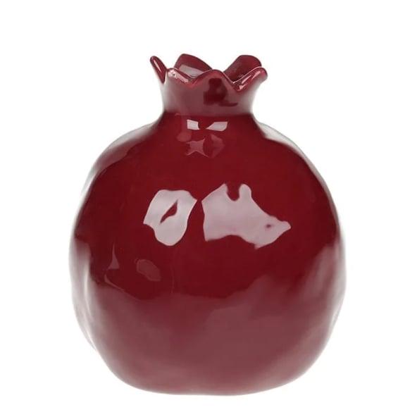 Ваза керамическая Flora Гранат 15 см Бордовый (32068)
