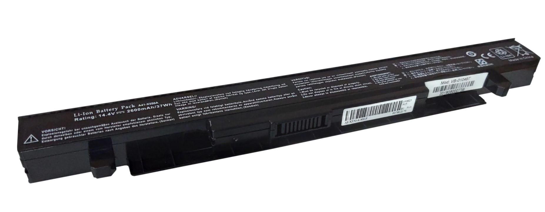 Акумулятор для ноутбука Asus A41-X550A 14.4V Black 2600mAh OEM