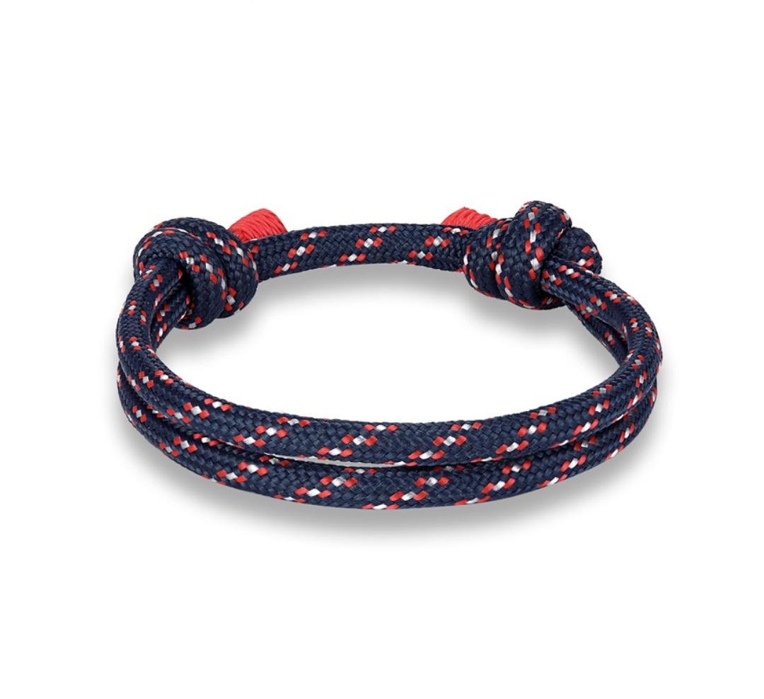 Браслет из паракорда Wuke унисекс регулируемый канат шнур веревка трос парашютный строп Сине-Красный
