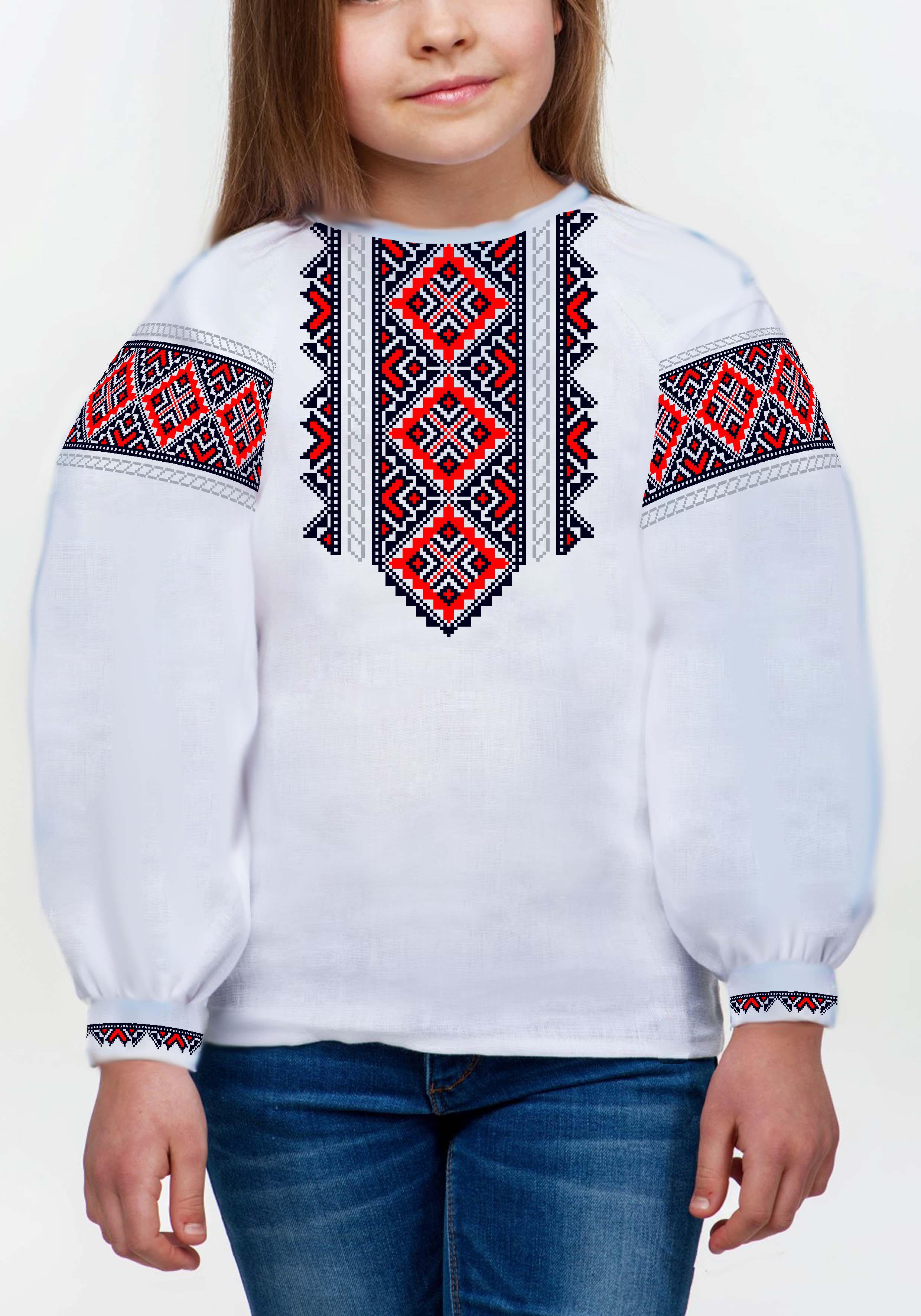 Заготовка для вышивки нитками/бисером для девочки габардин (СДГ-116)