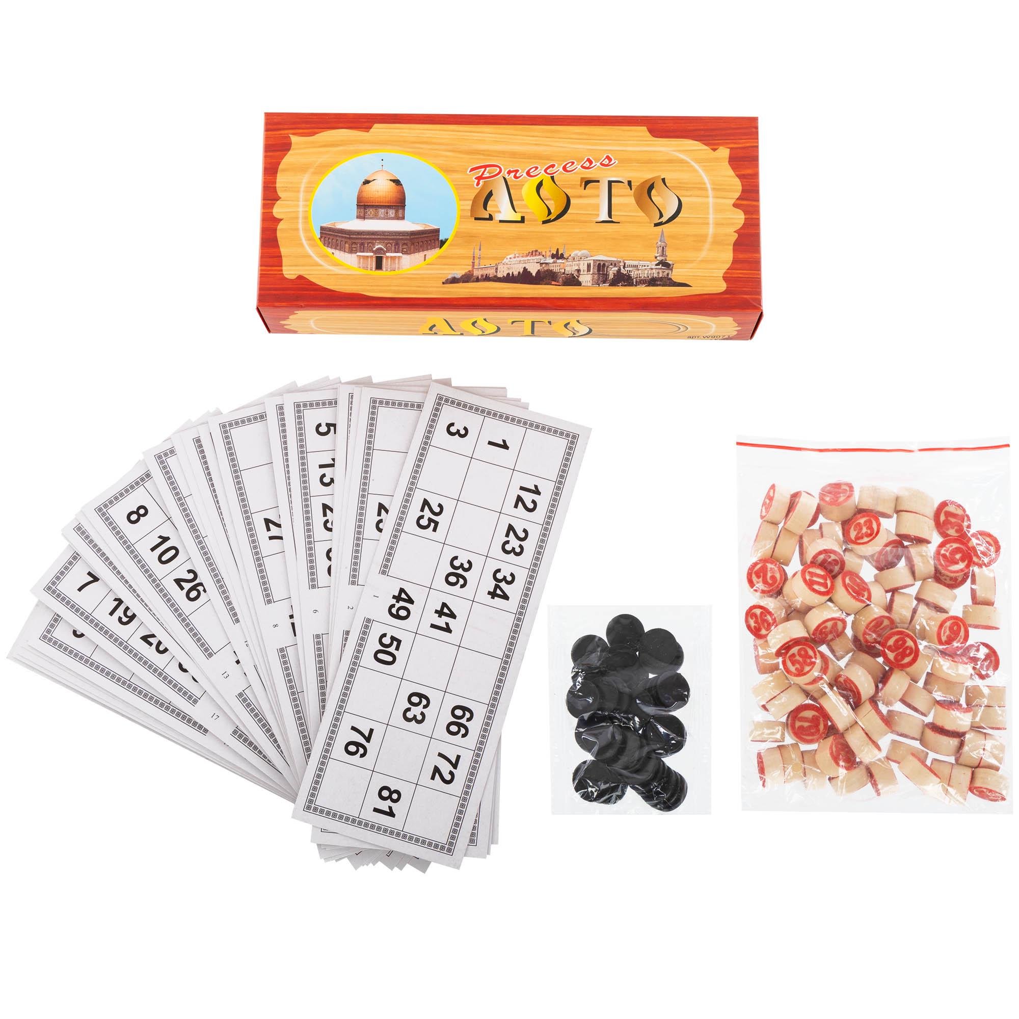 Настольная игра Лото SP-Sport W1908 90 деревянных бочек 24 карты 40 фишек 17,5x15x5 см (W1908)