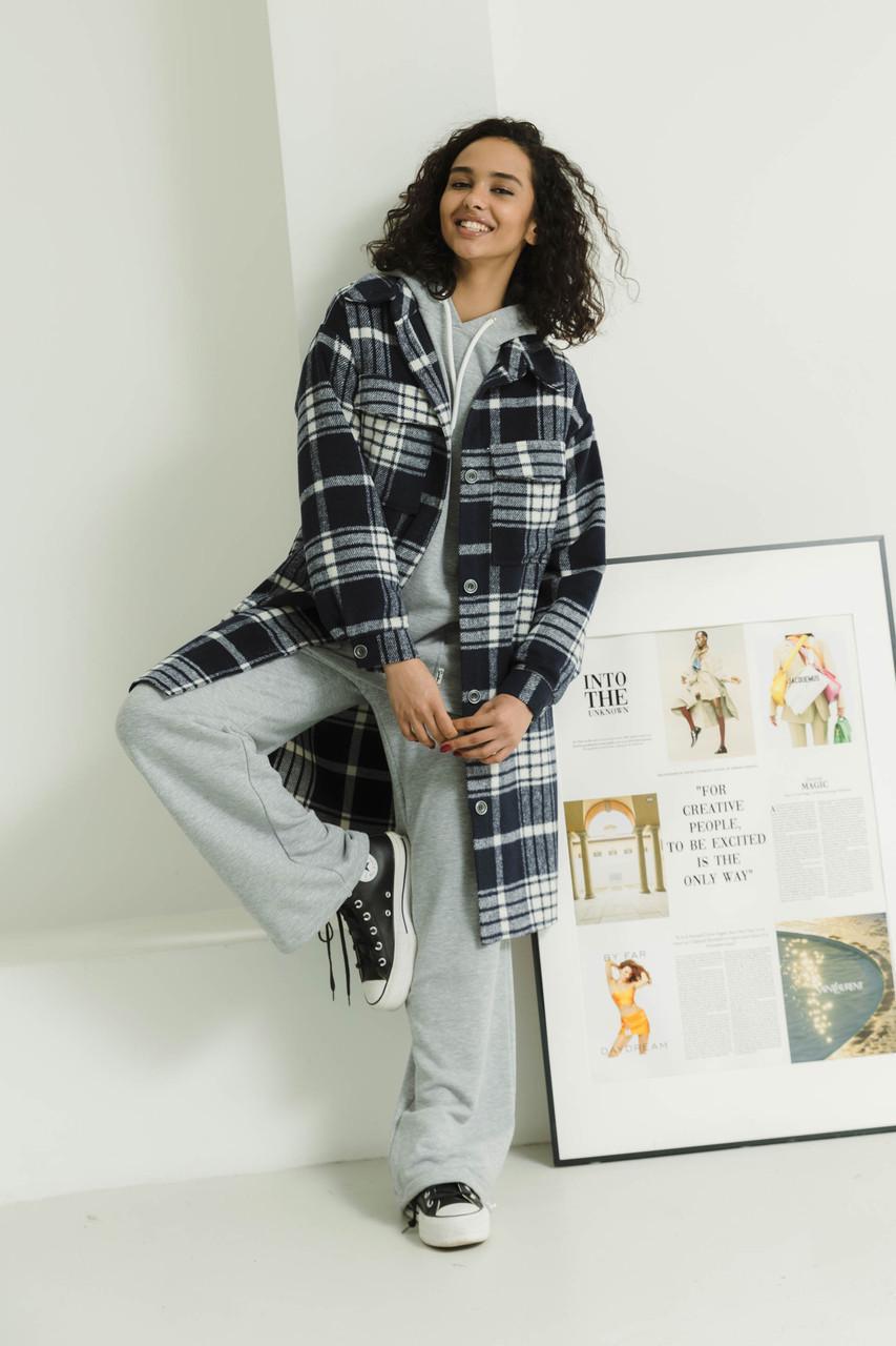 Пальто-сорочка з кашеміру Seventeen S-M Синій (2078763435) - фото 2 Пальто-сорочка з кашеміру Seventeen S-M Синій (2078763435) - фото 2