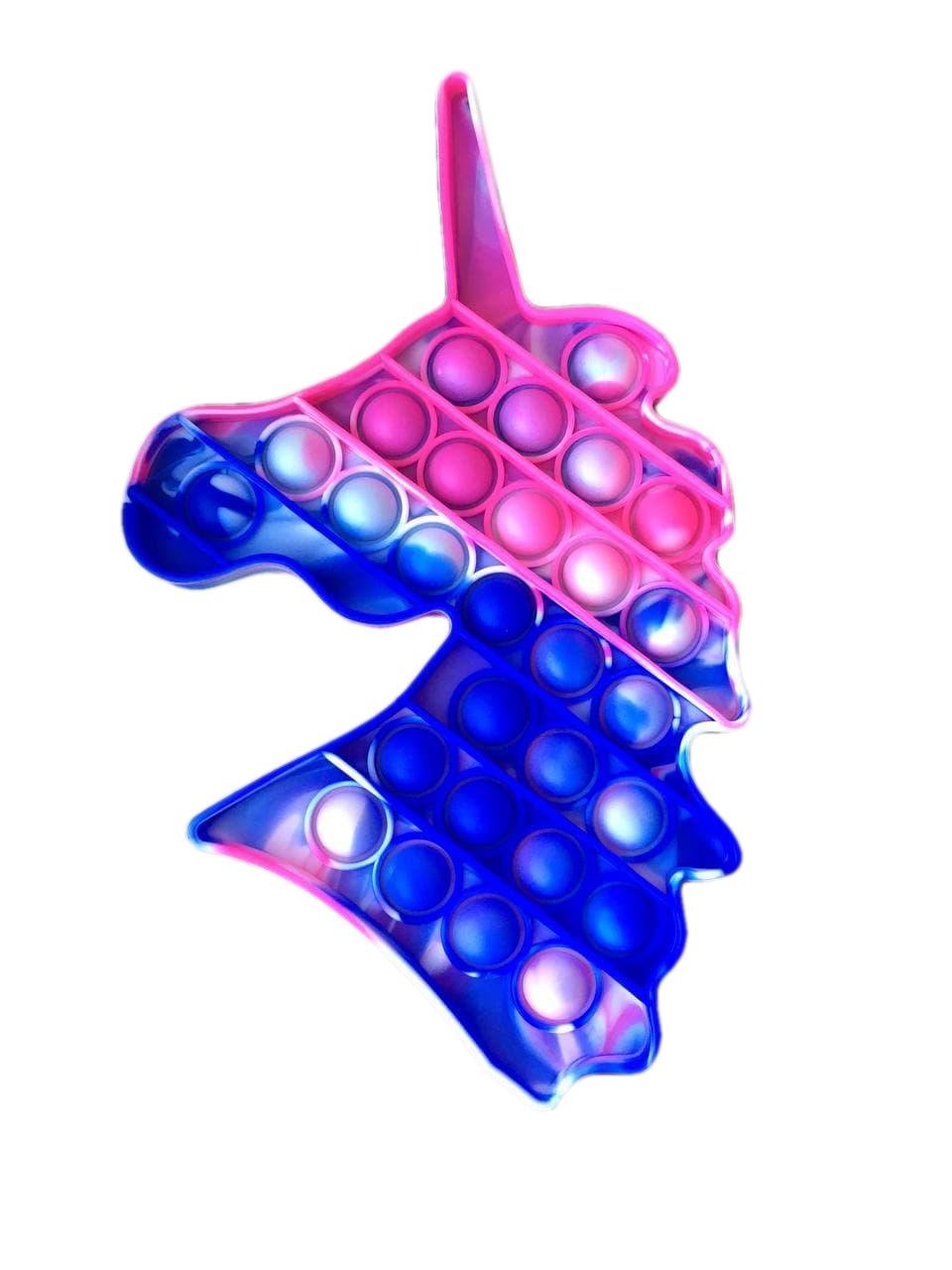 Игрушка-антистресс пупирка Bambi Pop It Единорог Розово-голубой (500129ER)