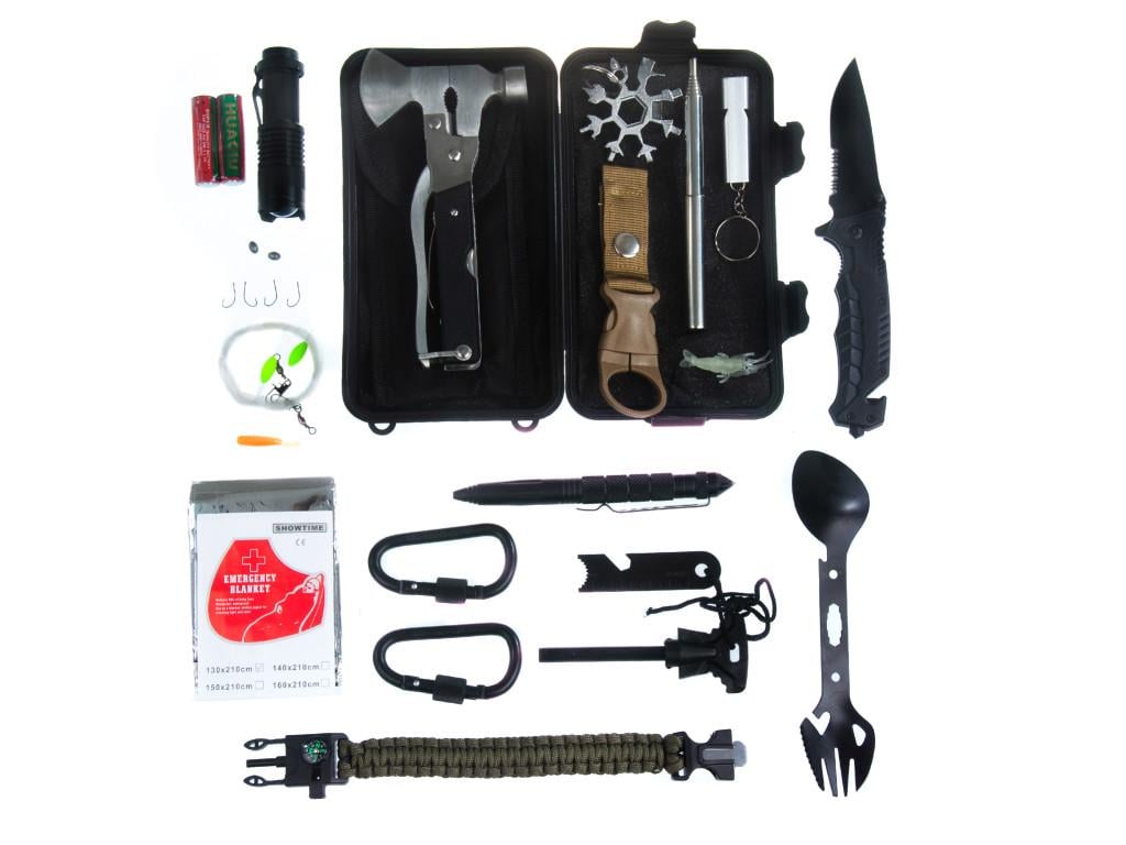 Набор для выживания в поход и кемпинг 19в1 (P-2143)