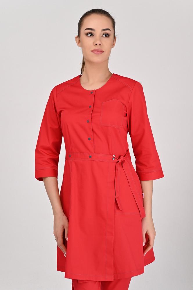 Халат TopLine Калифорния рукав 3/4 р. 46 Красный/Темно-Серый (11934-(46)крас. -стр. т.сер) - фото 1 Халат TopLine Калифорния рукав 3/4 р. 46 Красный/Темно-Серый (11934-(46)крас. -стр. т.сер) - фото 1