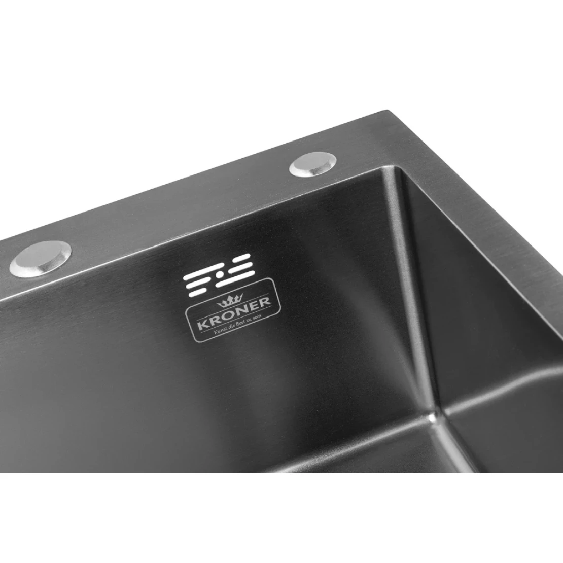 Мийка для кухні Kroner KRP Schwarze 5050HM PVD 3/1 мм з нержавіючої сталі (CV022793) - фото 6