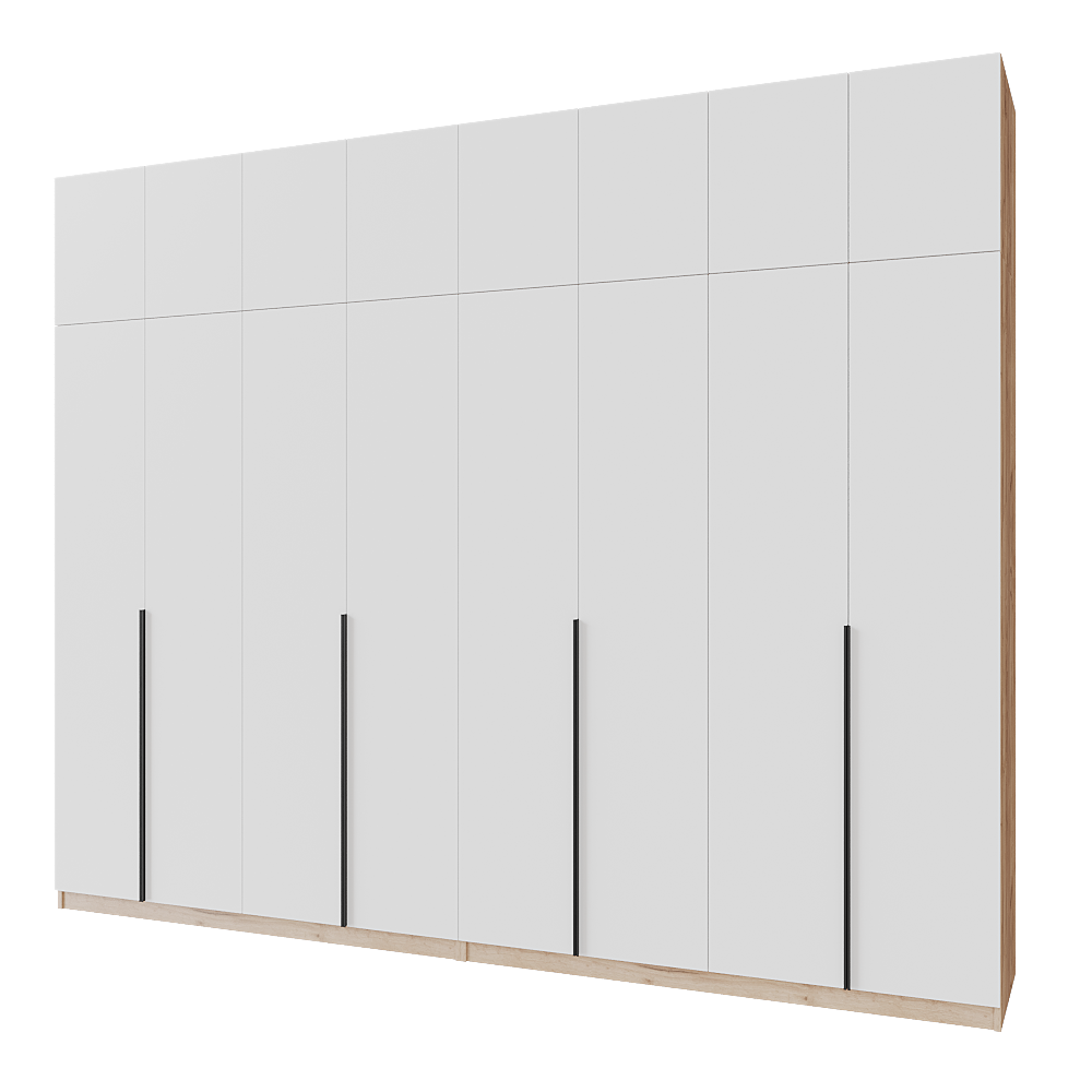 Шкаф распашной с антресолью Меблітренд Чиназес Чиа-3200.5 3200х500х2550 мм Дуб крафт золотой/Белый (26937777)