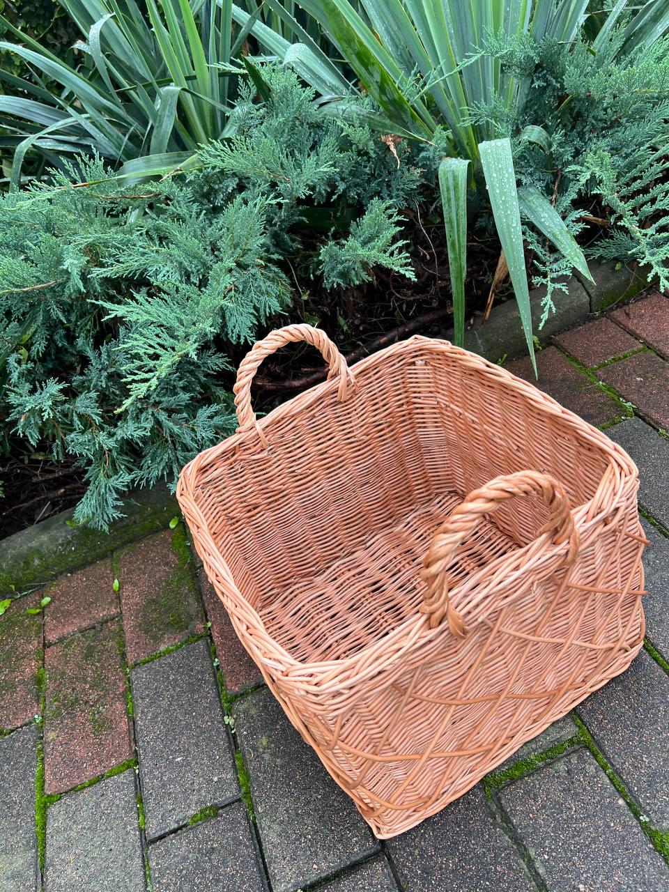 Корзина с ручками плетеная из лозы Бежевый (29011480) - фото 9 Корзина с ручками плетеная из лозы Бежевый (29011480) - фото 9