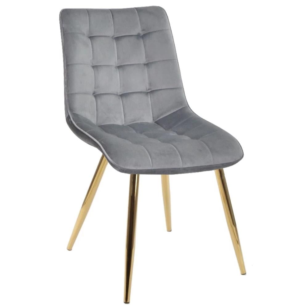 Стул DARIN GOLD PH-601 бархат Серый (898763) Стул DARIN GOLD PH-601 бархат Серый (898763)