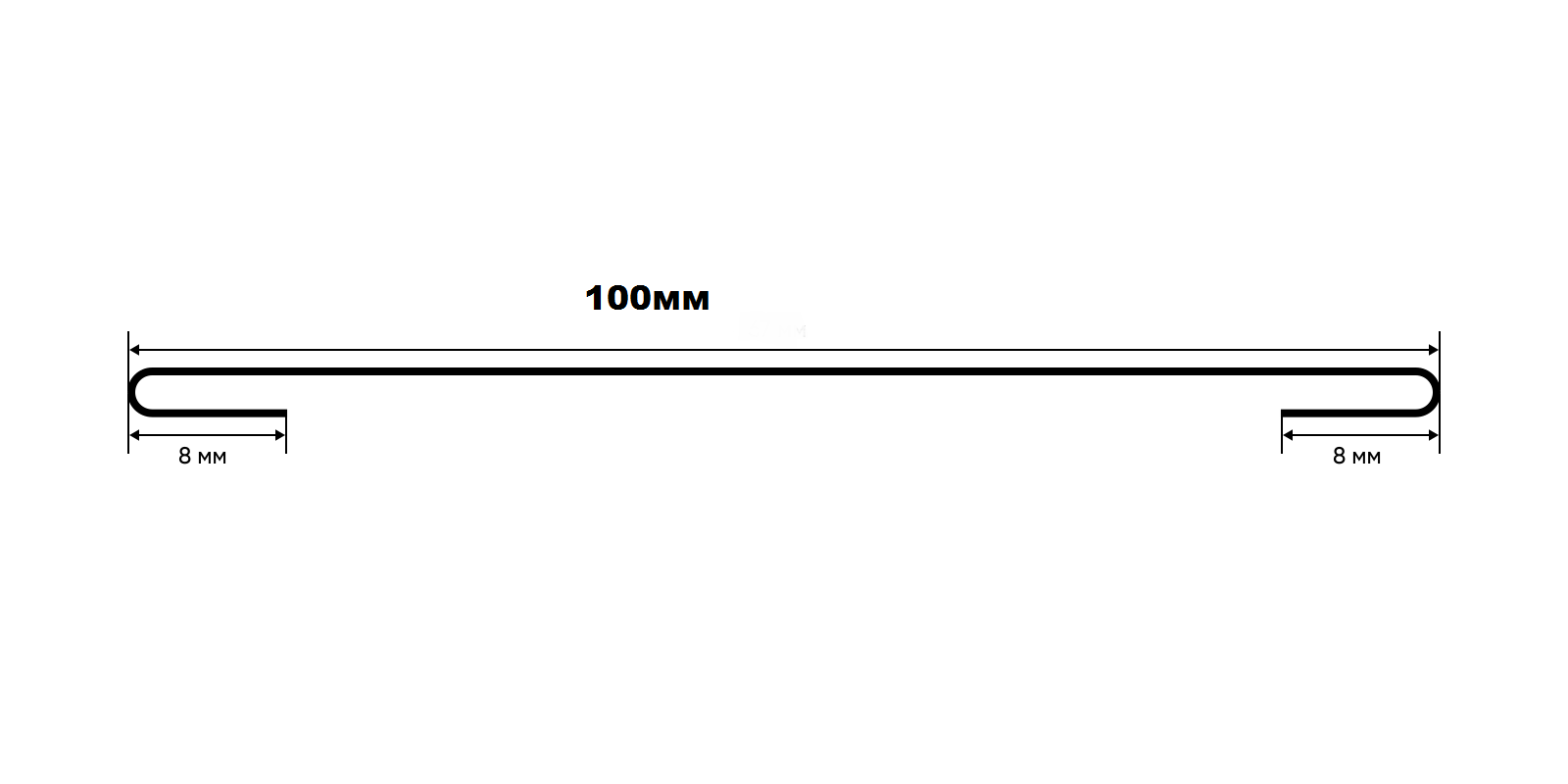 Планка стыковочная 100 мм 2м RAL 1015 глянец - фото 2