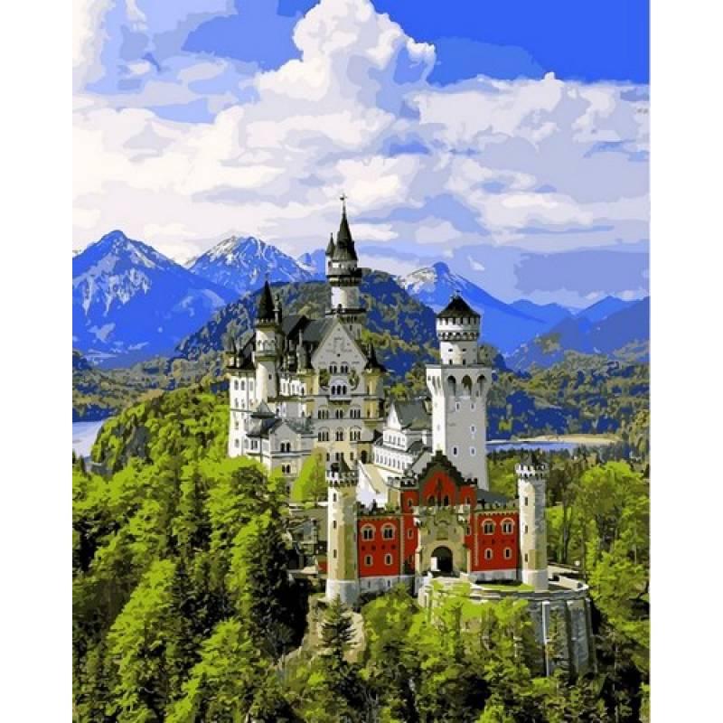 Картина за номерами Babylon Вид на замок Нойшванштайн 40x50 см (skl-VP1095)